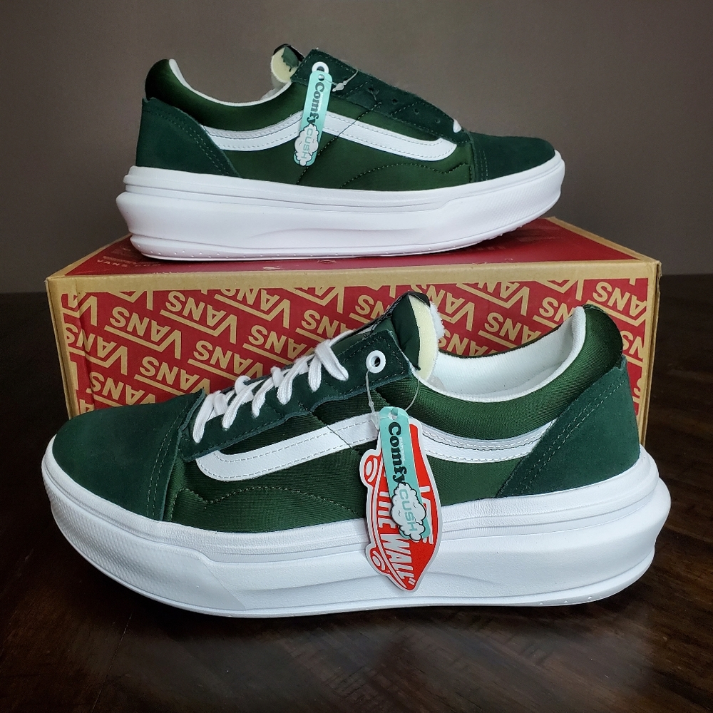 Vans Old Skool Overt Dark Green Men Size 11.5, Women Size 13